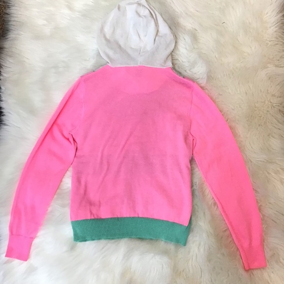 Holiday Sweater Juniors Reindeer Skiing Hooded Pullover Sweater Medium - Picture 4 of 6